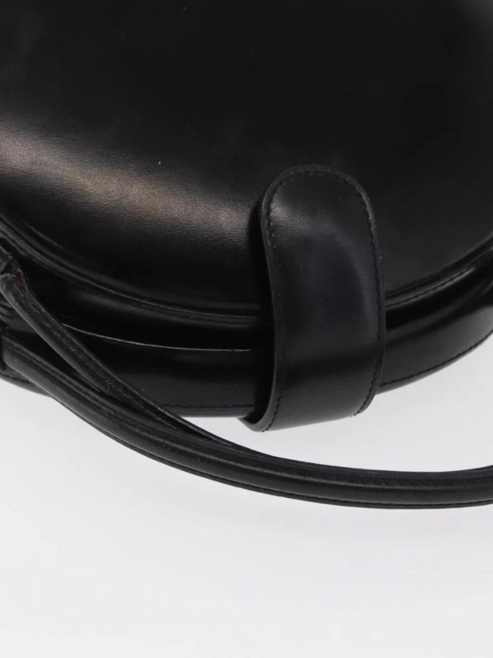 LOEWE Hand Bag Leather Black Gold Auth bs33105 - Picture 8 of 16